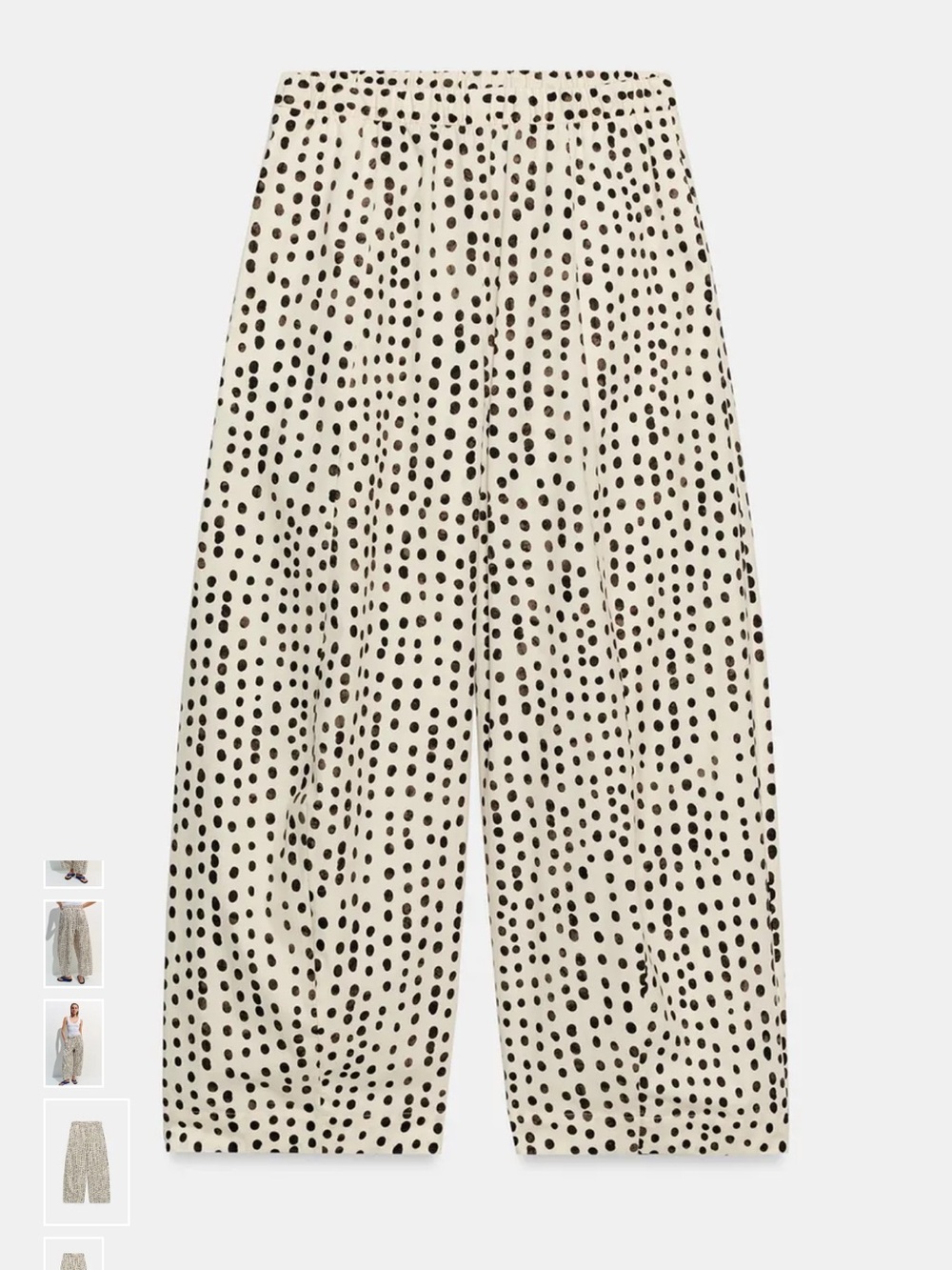NWT ZARA ZW COLLECTION POLKA DOT PAJAMA PANTS - Picture 5 of 8